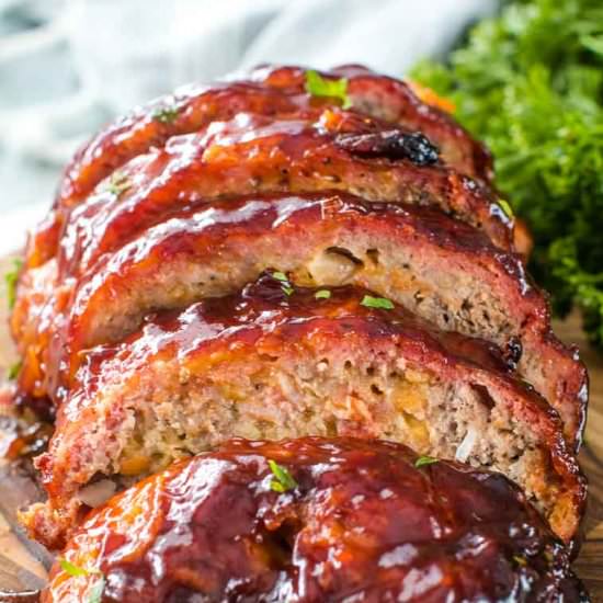 Cheesy BBQ Smoked Meatloaf