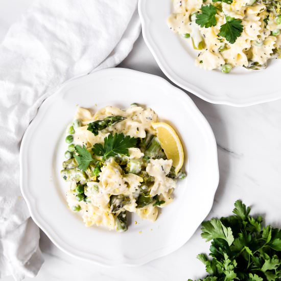 Creamy Lemon Asparagus Pasta