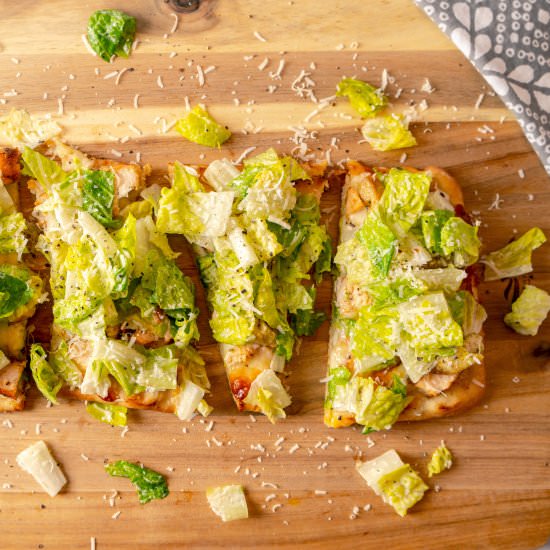 Chicken Caesar Salad Flatbread