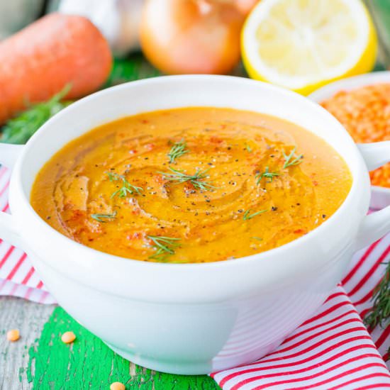 Creamy Red Lentil Soup