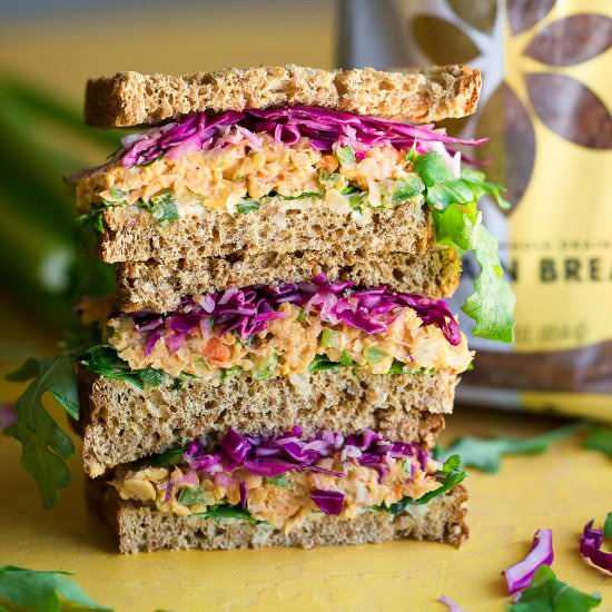 Vegan Buffalo Chickpea Sandwich