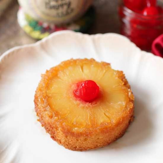 Pineapple Upside Down Cake For One