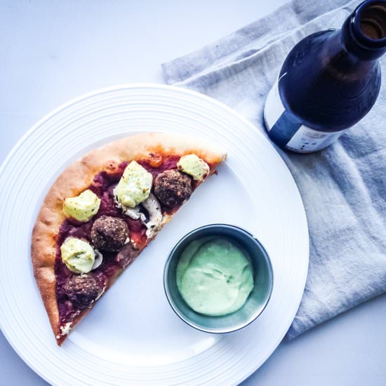 Vegan Meatball Pizza