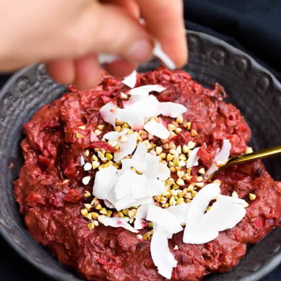 red velvet oatmeal