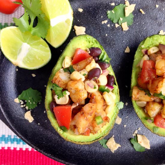 Southwest Shrimp Stuffed Avocado