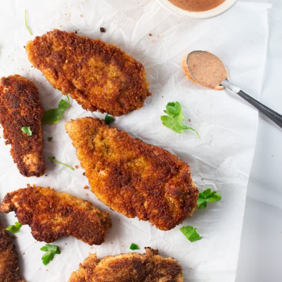 Crispy Keto Chicken Cutlets