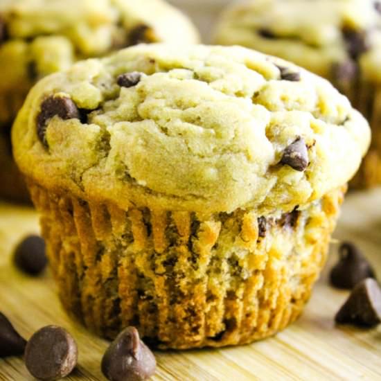 Vegan Banana Chocolate Chip Muffins