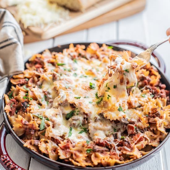 Easy Vegetarian Skillet Lasagna
