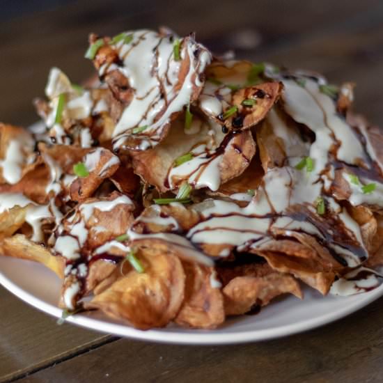 Vegan Gorgonzola and Balsamic Chips