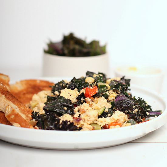 Tofu Scramble with Zucchini & Corn