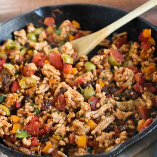 Sweet & Savory Chicken Picadillo