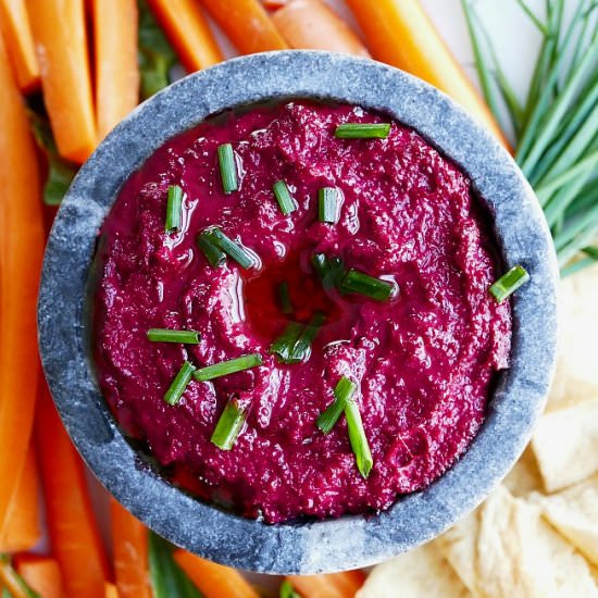 Swiss Chard Stem & Beet Tahini Dip
