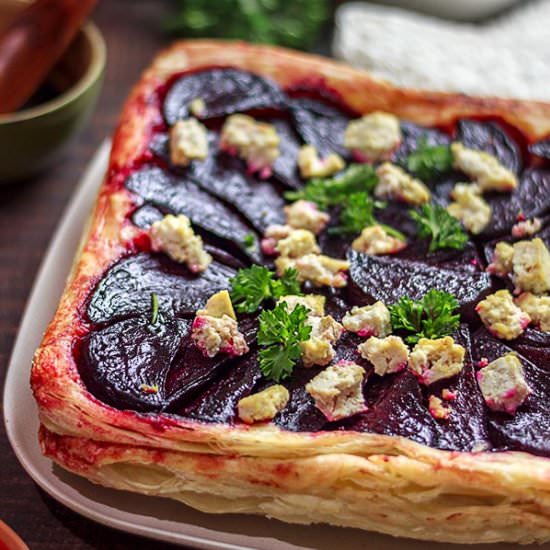 Vegan Beetroot Tarte Tatin