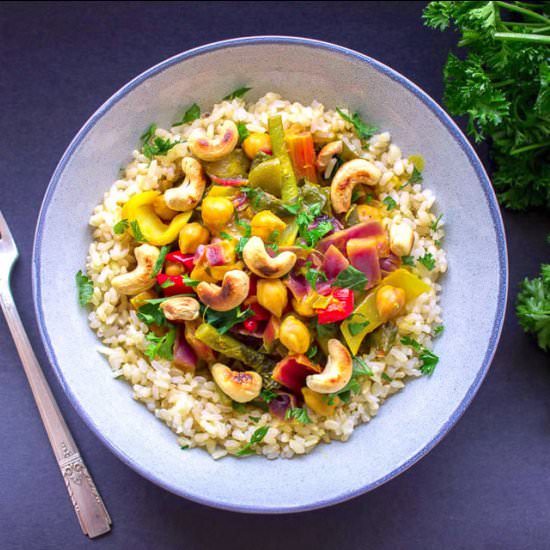 Vibrant Thai Yellow Curry (vegan)