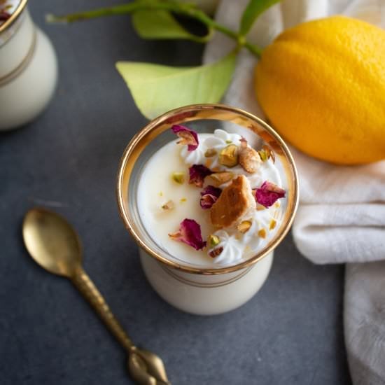 Lemon Cardamom & Rose Posset