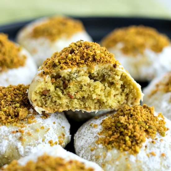 Pistachio Snowballs