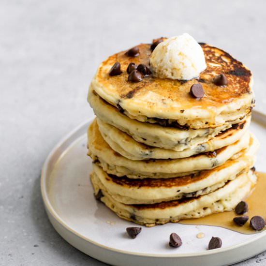 Vegan Chocolate Chip Pancakes
