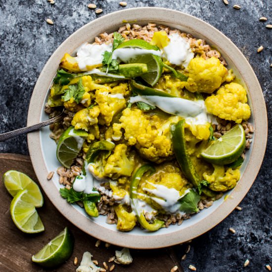 Yellow Curry Cauliflower