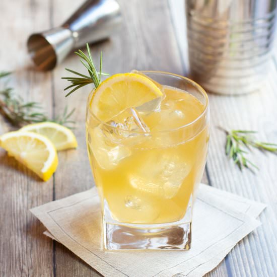Lemon Ginger Bourbon Cocktail