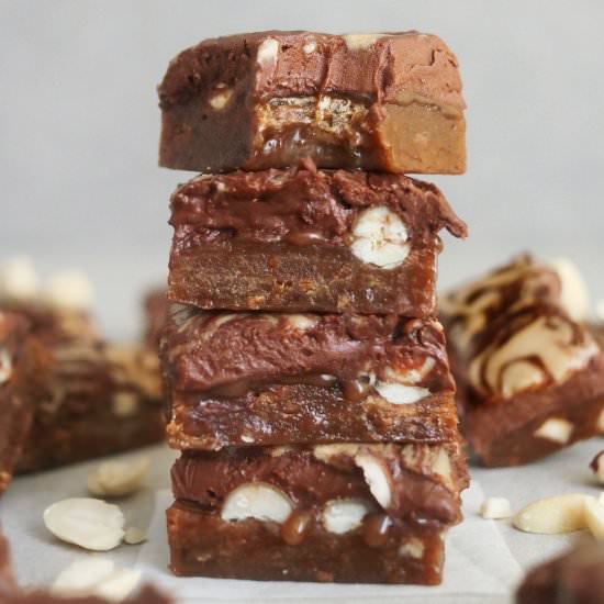 No-bake Snickers Fudge