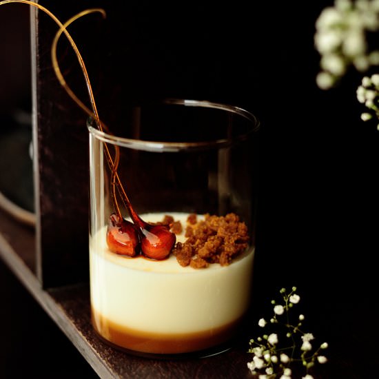 Panna cotta with salted caramel