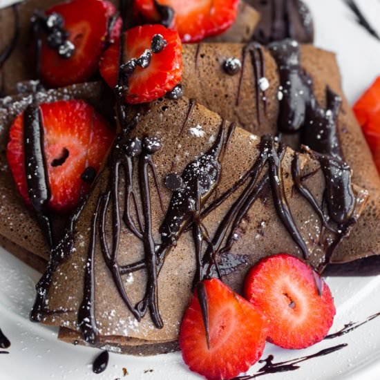 Vegan Chocolate Crepes