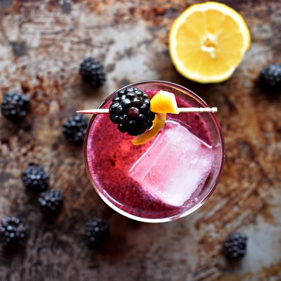 Coconut Water & Blackberry Mocktail