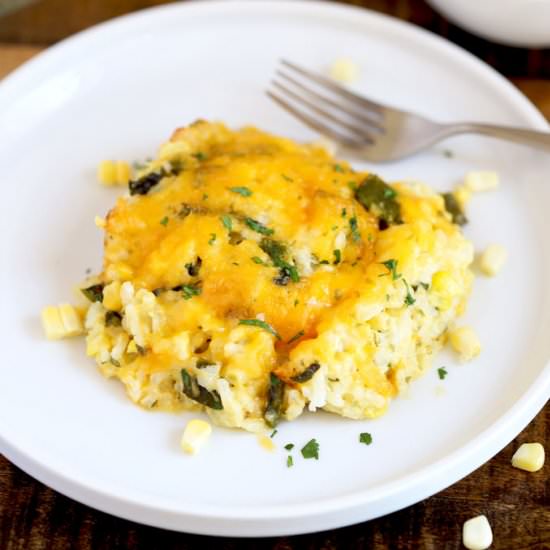Mexican Green Chile Rice Casserole