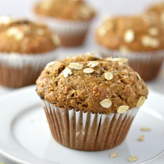 Whole Wheat Banana and Date Muffins