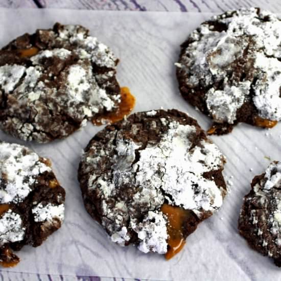 Caramel Volcano Cookies