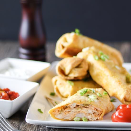 Baked Chicken & Cheese Chimichangas