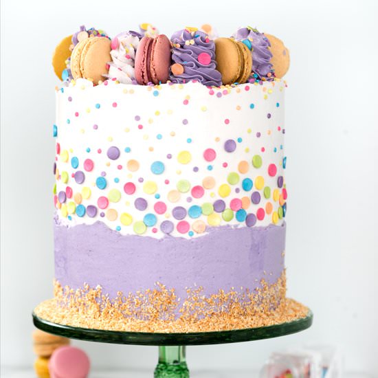 Toasted Coconut Caramel Cake