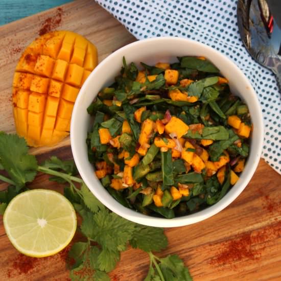 Mango Chili Spinach Salad