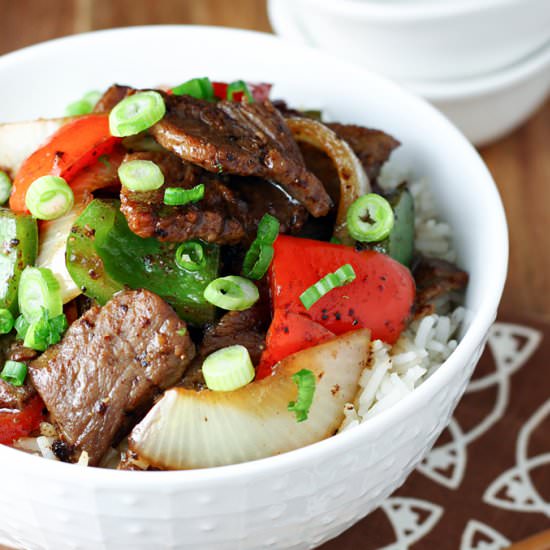 Easy Black Pepper Beef