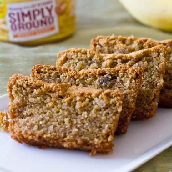 Banana Peanut Butter Coconut Bread