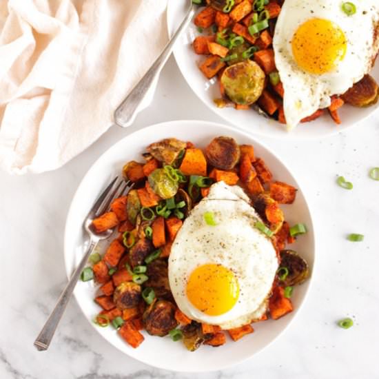 Roasted sweet potato hash