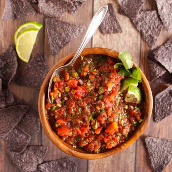 8 ingredient homemade salsa