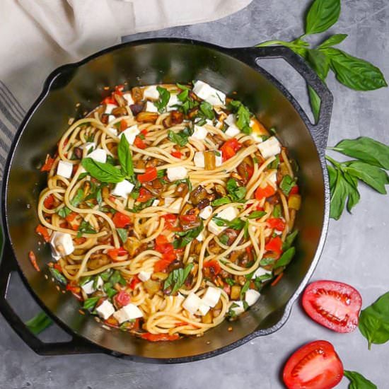 Roasted Eggplant Pasta