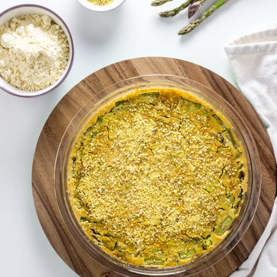 vegan asparagus quiche