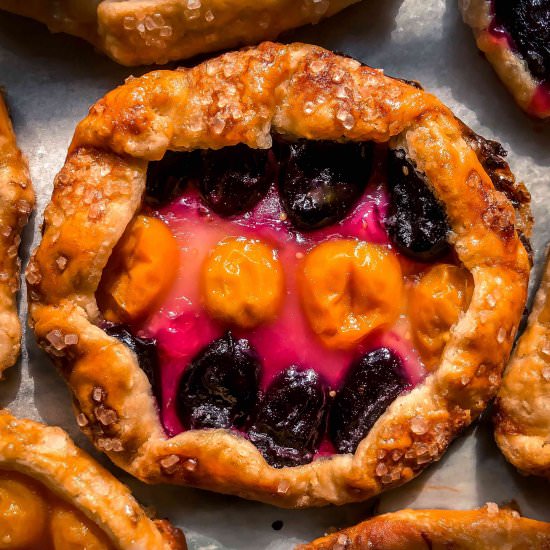 Ground Cherry and Grape Galettes