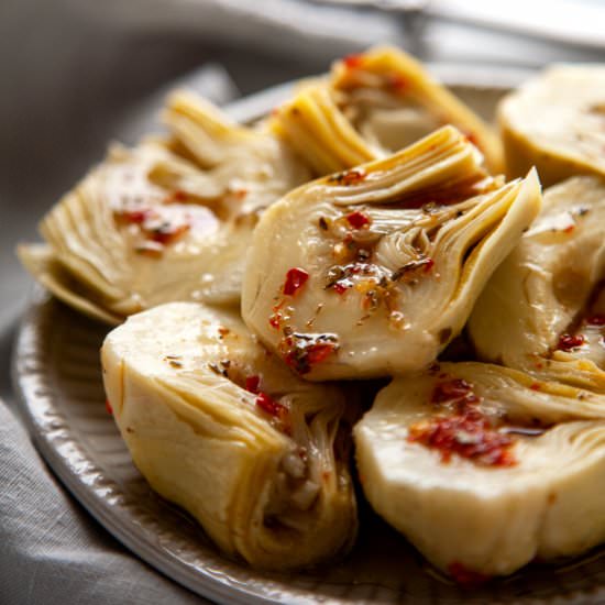Easy Marinated Artichoke Hearts