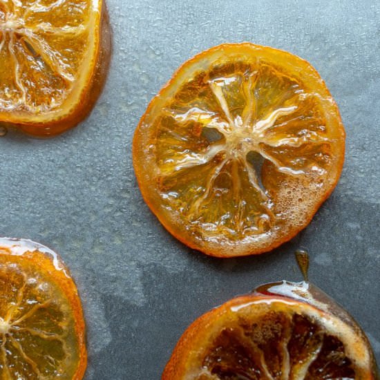Honey Candied Meyer Lemon Slices