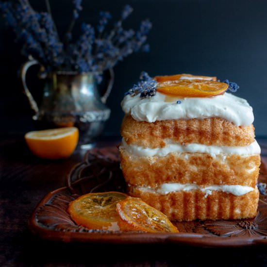 Icebox Lavender Lemon Cake