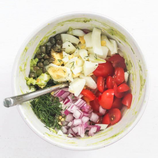 Healthy Avocado Egg Salad (No mayo)