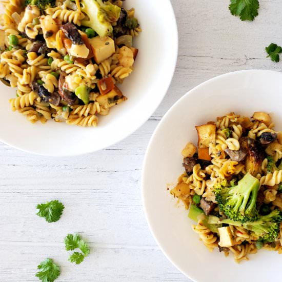 Cheesy Fusilli Casserole with Tofu