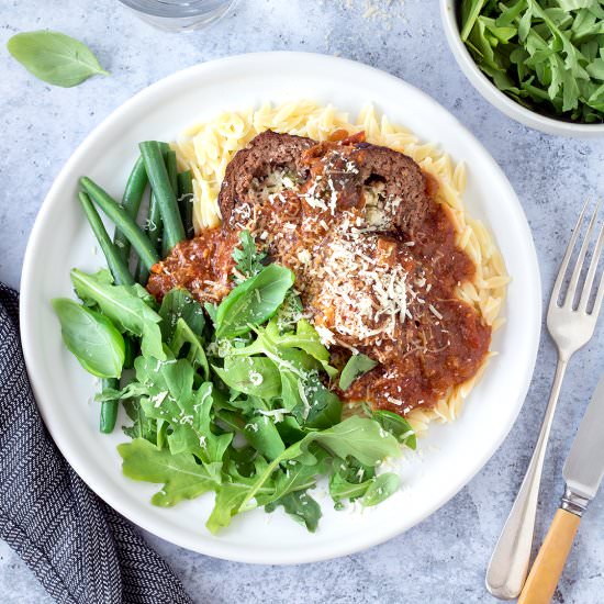 Cheesy Stuffed Meatballs