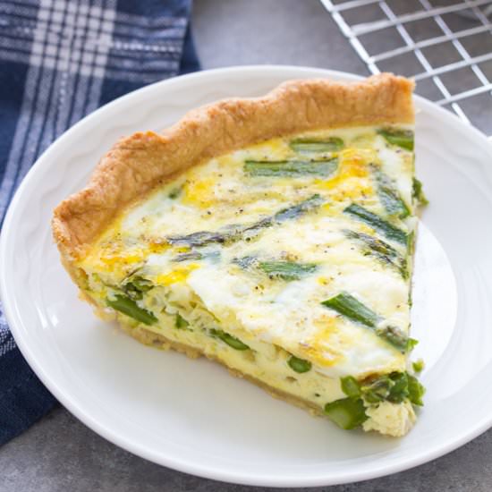 Asparagus Quiche with Goat Cheese