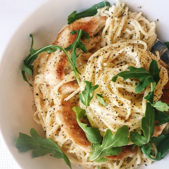 Creamy Chicken Cacio e Pepe