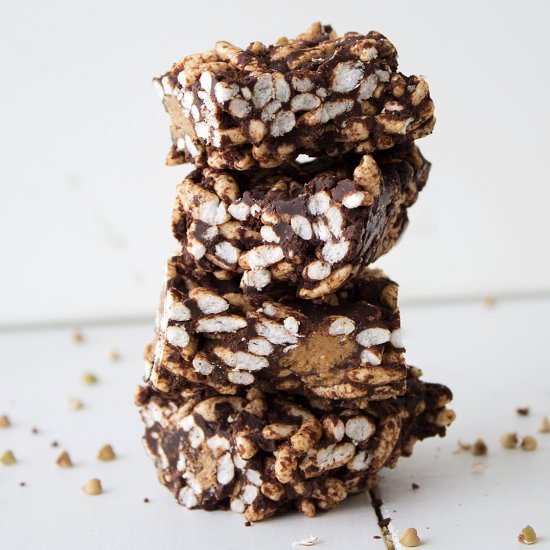 Vegan Chocolate Rice Krispie Square
