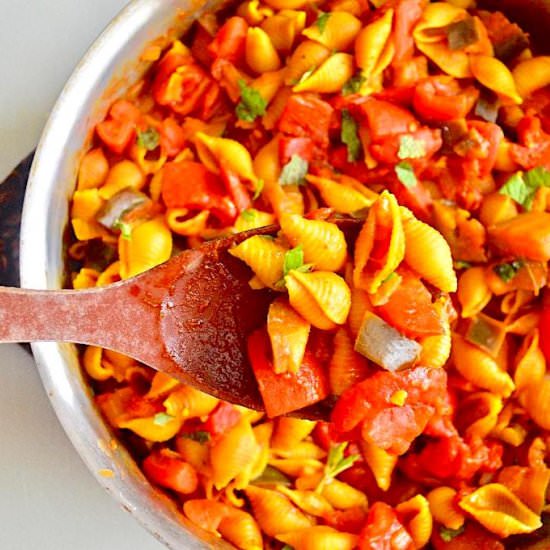 Spiced Eggplant Pasta